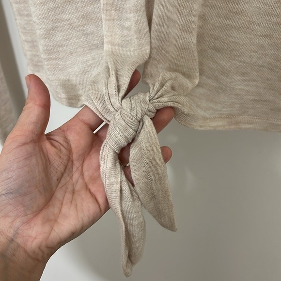 MADEWELL | Modern Tie-Front Lightweight Pullover Sweater - Picture 5 of 5